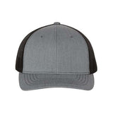 Richardson Youth Trucker Snapback Cap - Richardson 112Y Heather Grey/ Black Adjustable Hats
