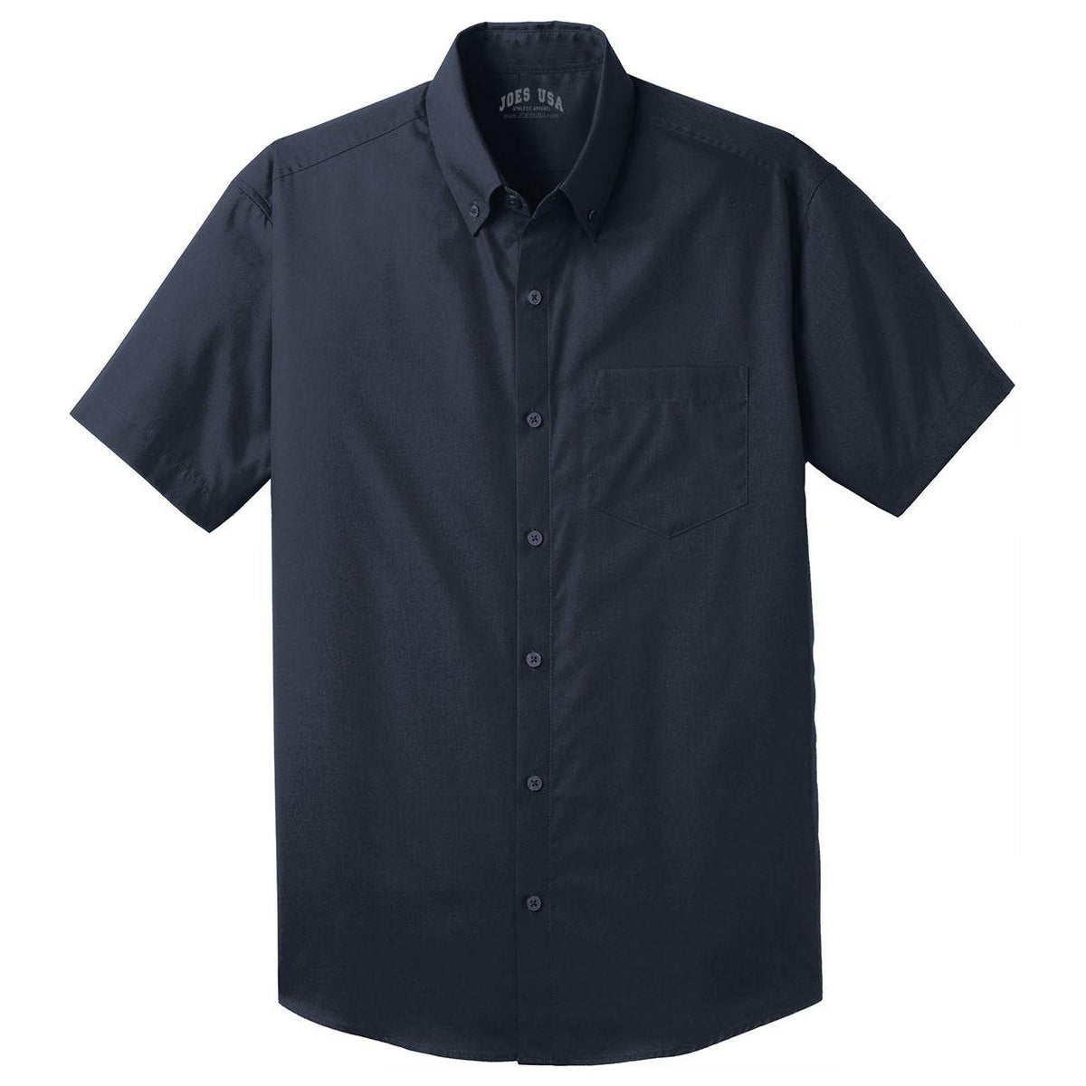 Joe's USA Men's Short Sleeve Carefree Poplin Shirt Joe's USA X-Small River Blue Navy