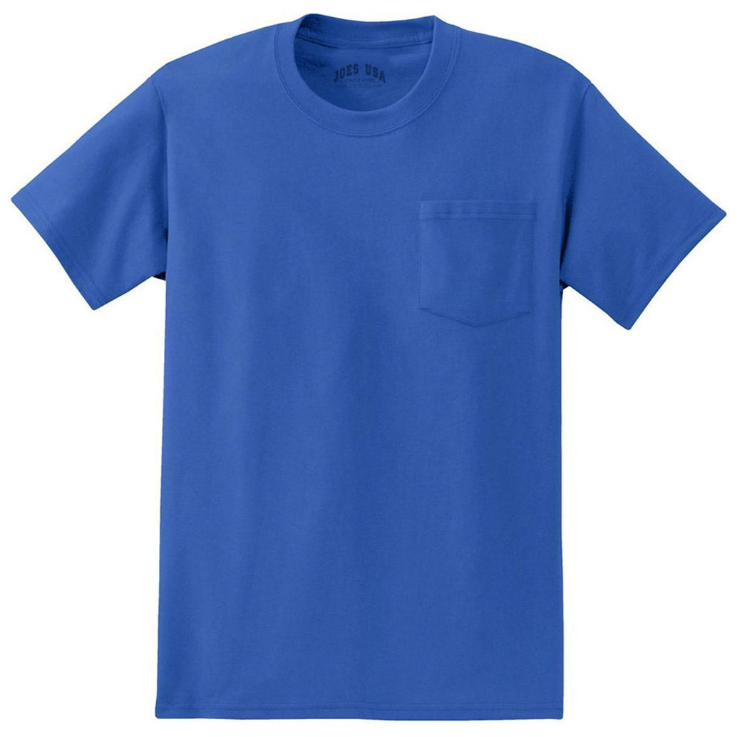 Joe's USA Tall Essential T-Shirt with Pocket T-Shirts Joe's USA Large Tall Royal