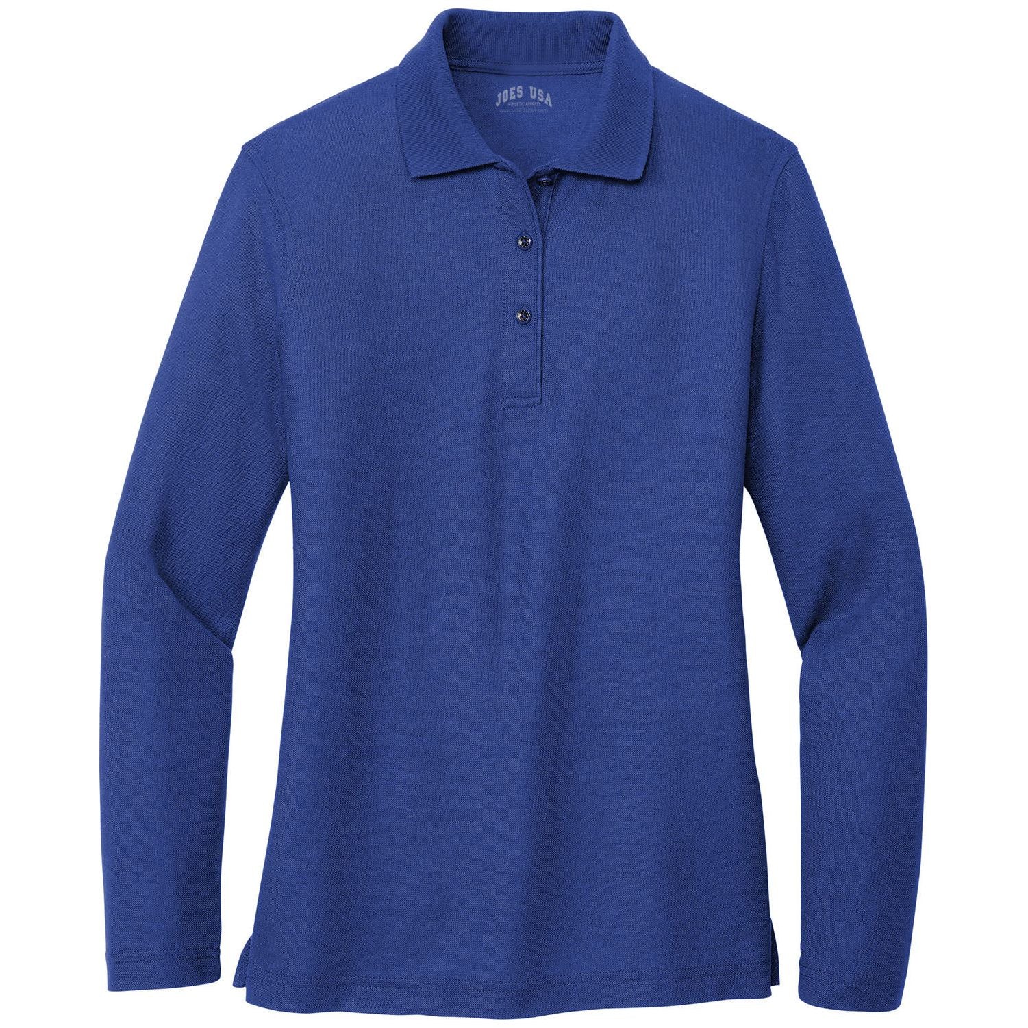 Ladies Long Sleeve Silk Touch Polo Women's Joe's USA X-Small Royal