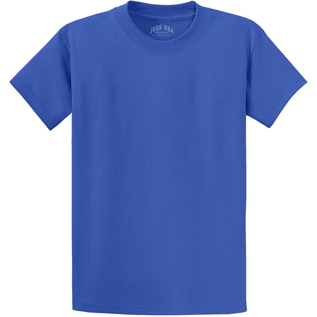 Men's Durable 100% Heavyweight Cotton T-Shirts in Regular, Big, and Tall Sizes Joe's USA Men's Apparel - Royal