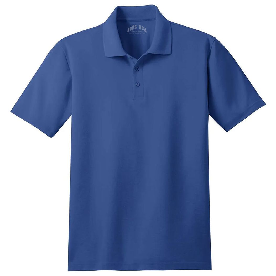 Mens Stain-Resistant Polo Polos/Knits Joe's USA X-Small Royal