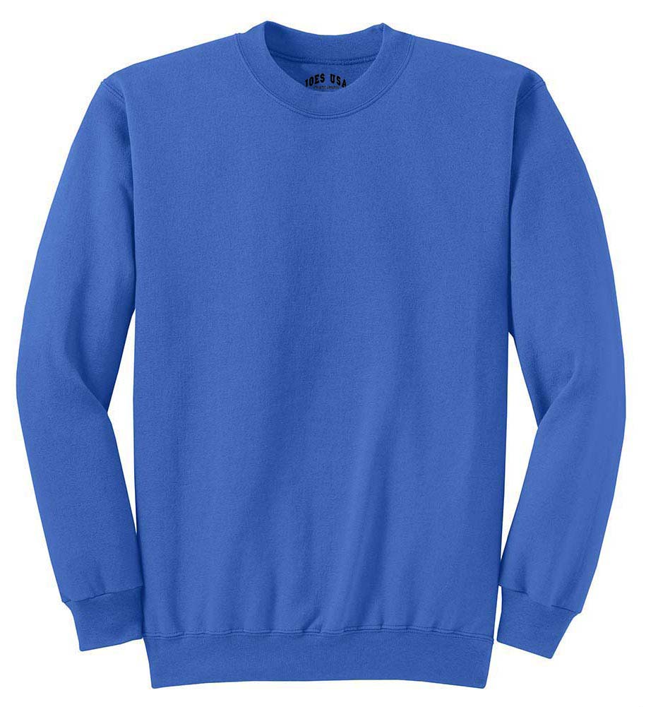 Joe's USA Men's Essential Fleece Crewneck Sweatshirt Joe's USA Small Royal