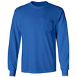Joe's USA Men's Long Sleeve Essential T-Shirt with Pocket Joe's USA Royal Small