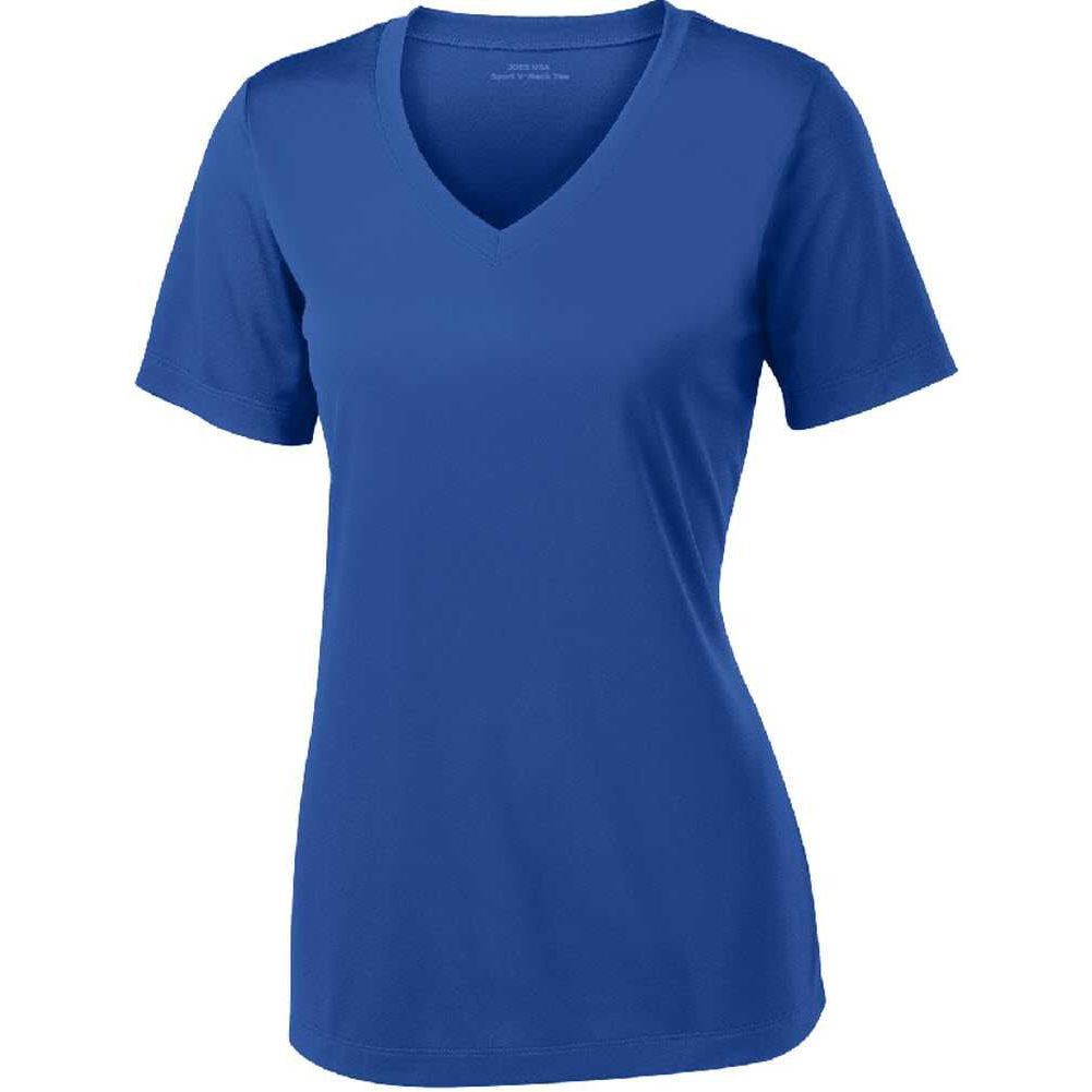 Women's Athletic All Sport V-Neck Tee Shirt in 15 Colors - Sizes XS-4XL DRI-EQUIP Womens Apparel