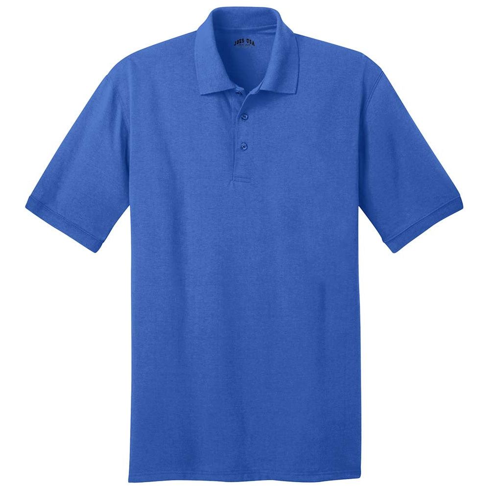 Men's 5.5-Ounce Jersey Knit Polo in Regular, Big & Tall Sizes Joe's USA Royal