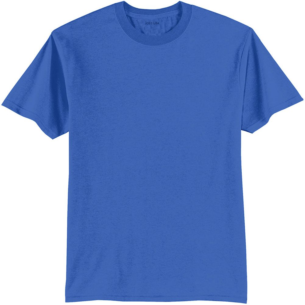 Mens Tall 50/50 Cotton/Poly T-Shirts Joe's USA Large Tall Royal Blue