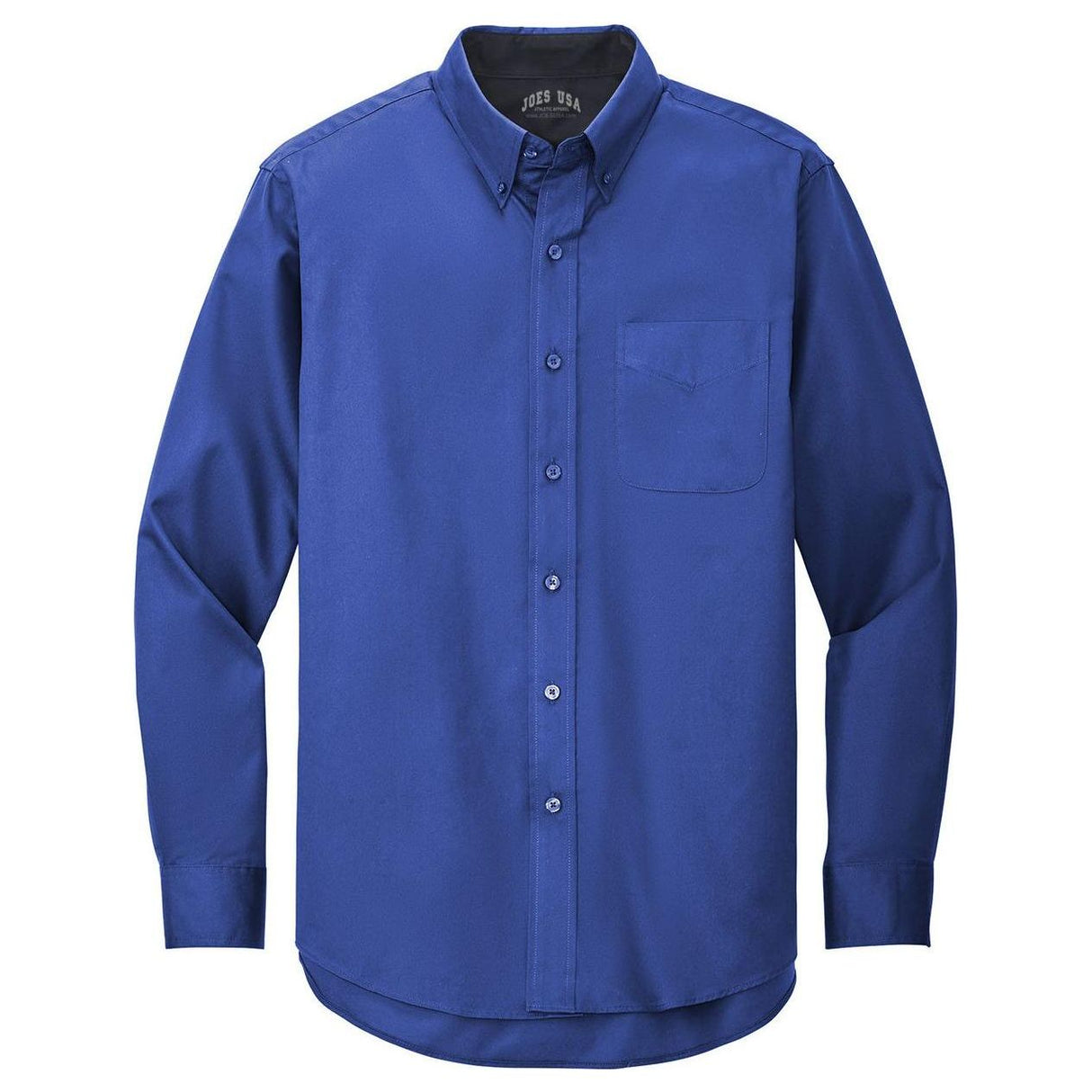 Men's Long Sleeve Wrinkle Resistant Easy Care Shirts in 26 Colors. Sizes XS-6XL - Royal / Classic Navy Woven Shirts Joe's USA Royal / Classic Navy Small