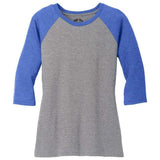 Ladies Perfect Tri 3/4-Sleeve Raglan Joe's USA Royal Blue Frost / Grey Frost X-Small