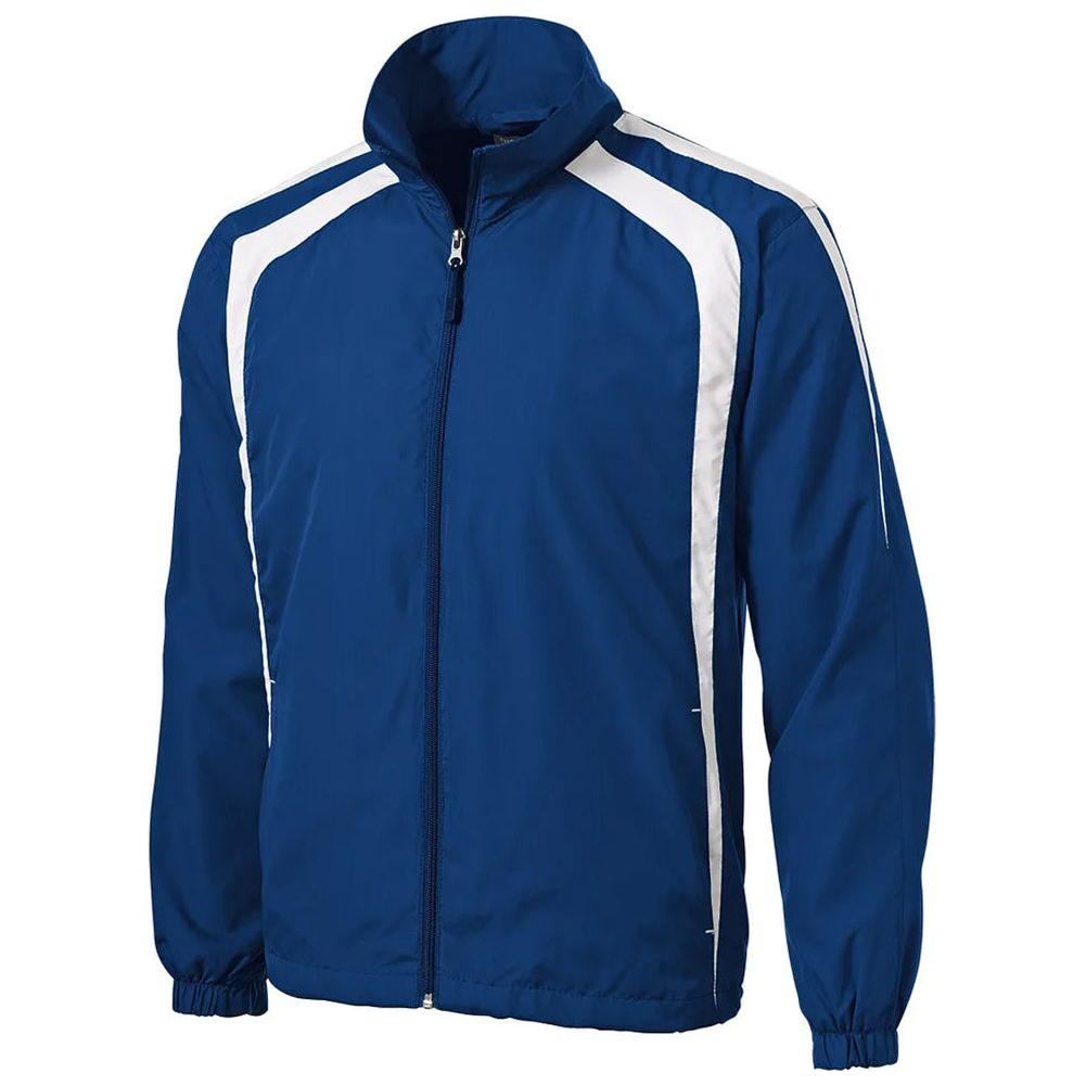 Joe's USA Men's Colorblock Raglan Jacket DRI-EQUIP X-Small True Royal/White
