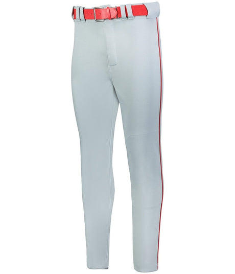 Russell (Team) BASELINE TAPERED LEG PIPED BASEBALL PANT - Russell (Team) R62LGM BASEBALL GREY/TRUE RED S