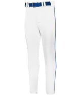 Russell (Team) BASELINE TAPERED LEG PIPED BASEBALL PANT - Russell (Team) R62LGM WHITE/ROYAL S