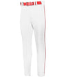 Russell (Team) BASELINE TAPERED LEG PIPED BASEBALL PANT - Russell (Team) R62LGM WHITE/TRUE RED S