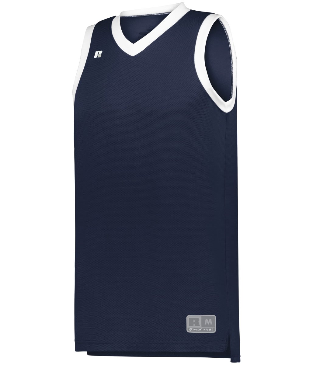 Russell (Team) ELITE BASKETBALL JERSEY POWERED BY COOLCORE® 5R3CHM NAVY/WHITE S