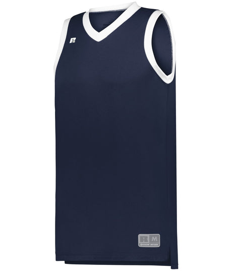 Russell (Team) ELITE BASKETBALL JERSEY POWERED BY COOLCORE® 5R3CHM NAVY/WHITE S