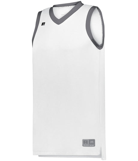 Russell (Team) ELITE BASKETBALL JERSEY POWERED BY COOLCORE® 5R3CHM WHITE/STEALTH S