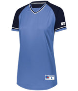Russell (Team) Ladies Classic V - Neck Jersey - Russell (Team) R01X3X COLUMBIA BLUE/NAVY/WHITE S