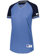 Russell (Team) Ladies Classic V - Neck Jersey - Russell (Team) R01X3X COLUMBIA BLUE/NAVY/WHITE S