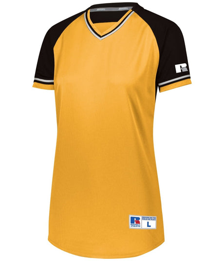 Russell (Team) Ladies Classic V - Neck Jersey - Russell (Team) R01X3X GOLD/BLACK/WHITE S