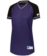 Russell (Team) Ladies Classic V - Neck Jersey - Russell (Team) R01X3X PURPLE/BLACK/WHITE S