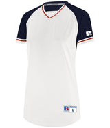Russell (Team) Ladies Classic V - Neck Jersey - Russell (Team) R01X3X WHITE/NAVY/TRUE RED S