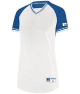 Russell (Team) Ladies Classic V - Neck Jersey - Russell (Team) R01X3X WHITE/ROYAL/WHITE S