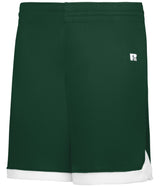 Russell (Team) LADIES ELITE BASKETBALL SHORTS POWERED BY COOLCORE® 5R4CHX DARK GREEN/WHITE S