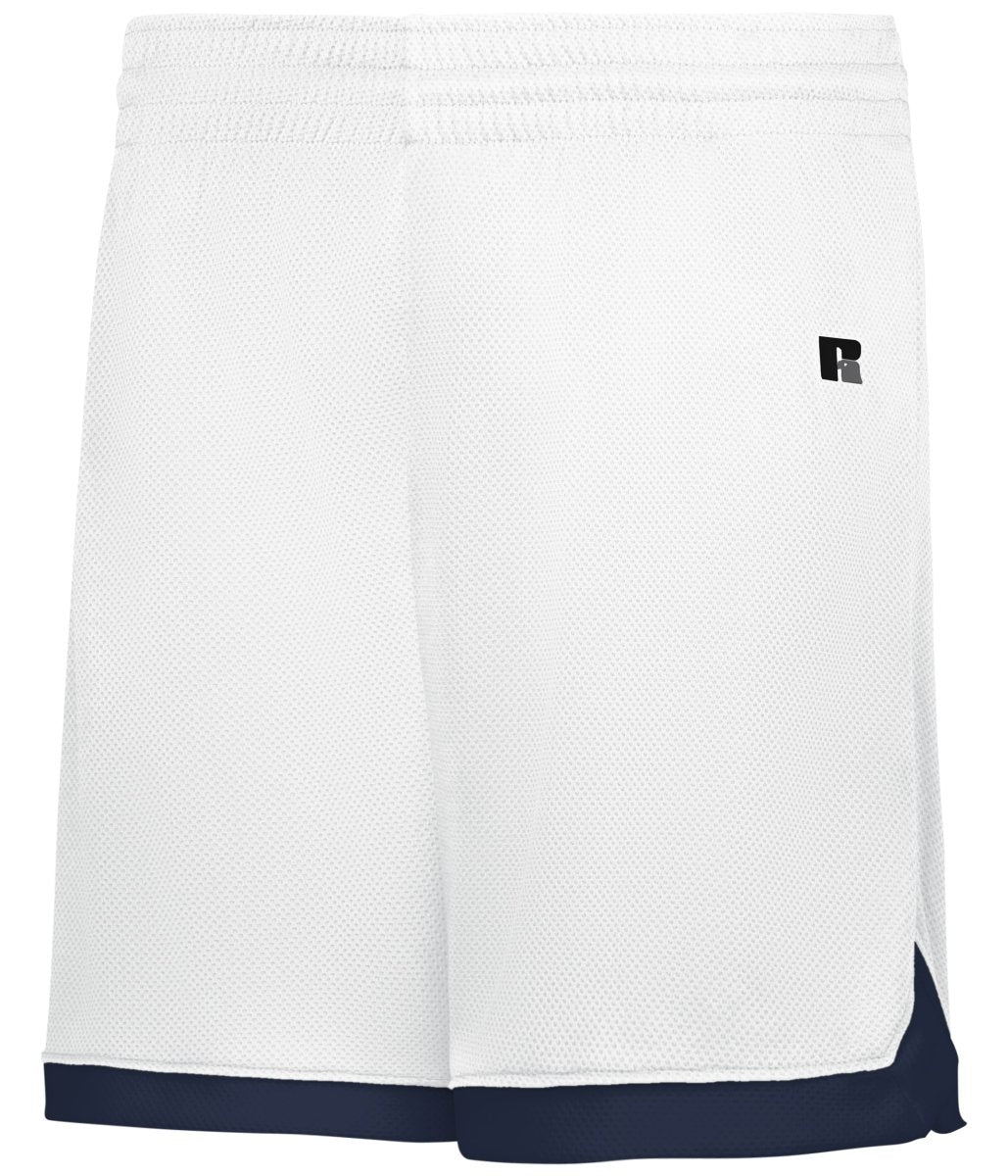 Russell (Team) LADIES ELITE BASKETBALL SHORTS POWERED BY COOLCORE® 5R4CHX WHITE/NAVY S