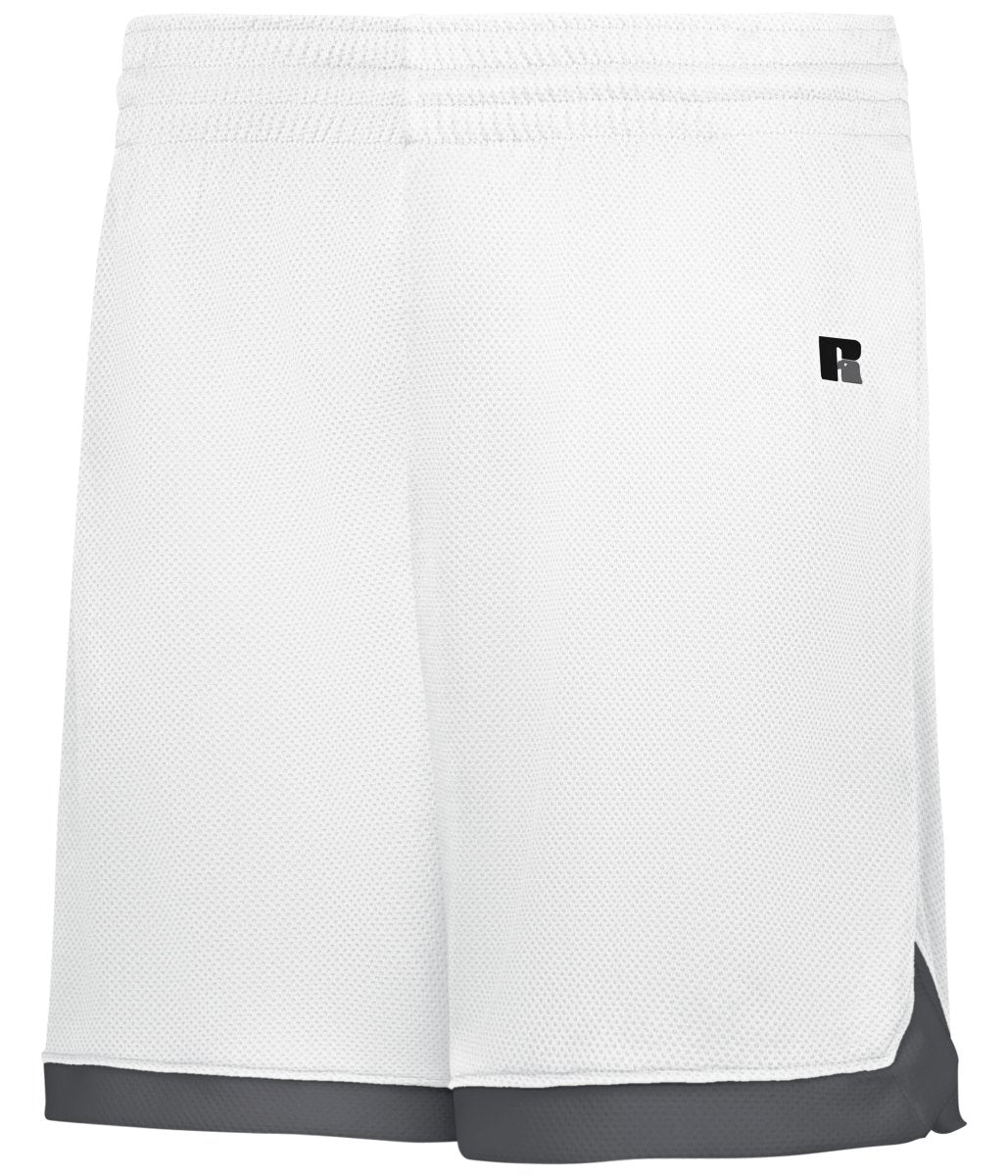 Russell (Team) LADIES ELITE BASKETBALL SHORTS POWERED BY COOLCORE® 5R4CHX WHITE/STEALTH S