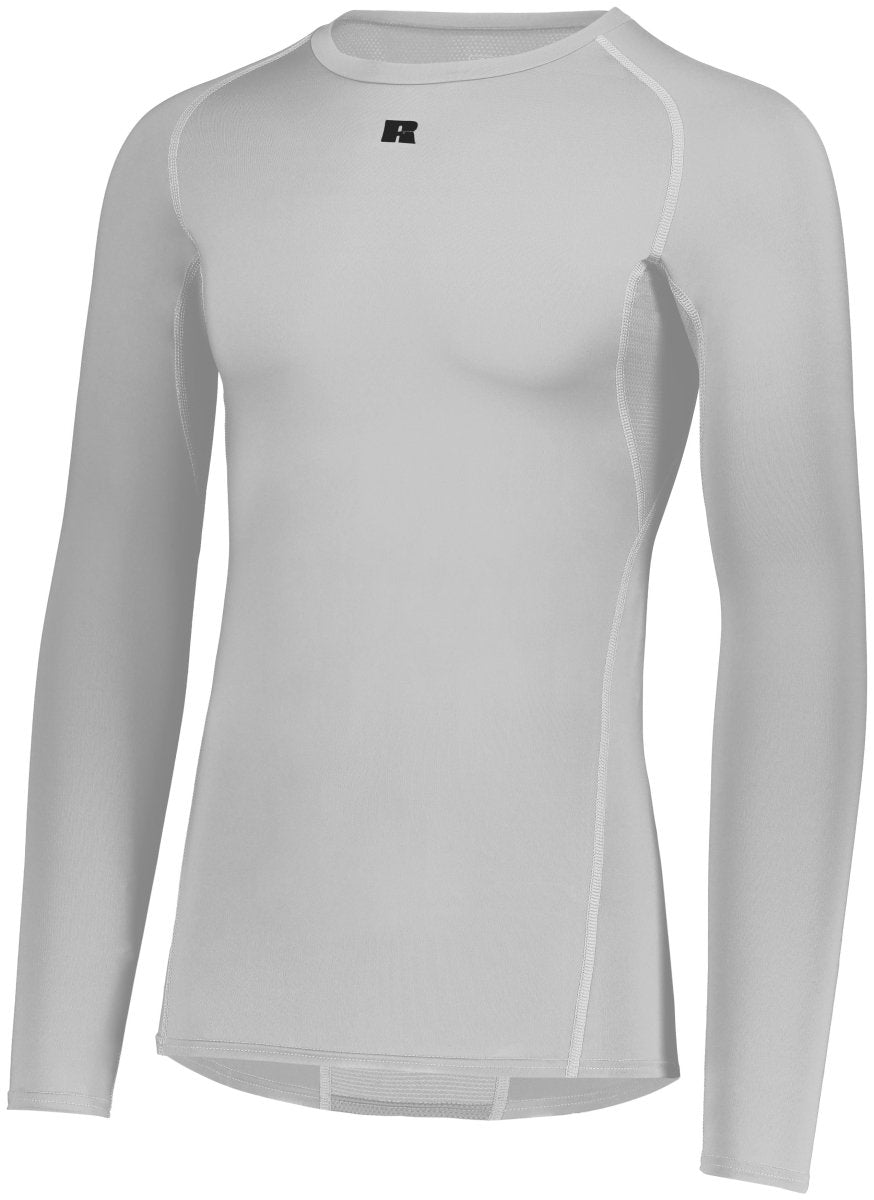 Russell (Team) Long Sleeve Compression Tee - Russell (Team) R20CPM GRID IRON SILVER S
