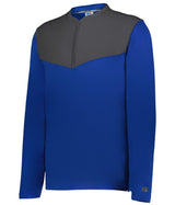 Russell (Team) SIDELINE GRID 1/4 ZIP PULLOVER - Russell (Team) R03GKM ROYAL/STEALTH S