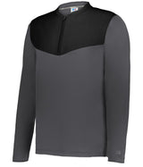 Russell (Team) SIDELINE GRID 1/4 ZIP PULLOVER - Russell (Team) R03GKM STEALTH/BLACK S