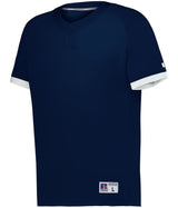 Russell (Team) YOUTH BASELINE COVERED PLACKET BASEBALL JERSEY - Russell (Team) R02X3B NAVY/WHITE S