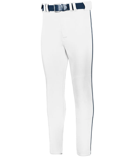 Russell (Team) YOUTH BASELINE TAPERED LEG PIPED BASEBALL PANT - Russell (Team) R62LGB WHITE/NAVY S
