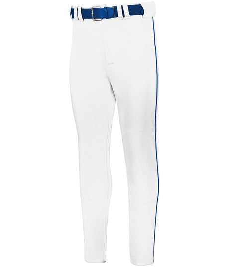 Russell (Team) YOUTH BASELINE TAPERED LEG PIPED BASEBALL PANT - Russell (Team) R62LGB WHITE/ROYAL S