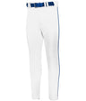 Russell (Team) YOUTH BASELINE TAPERED LEG PIPED BASEBALL PANT - Russell (Team) R62LGB WHITE/ROYAL S