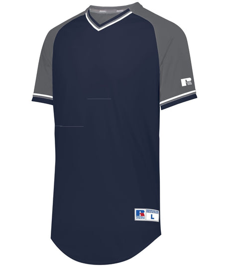 Russell (Team) Youth Classic V - Neck Jersey - Russell (Team) R01X3B NAVY/STEEL/WHITE S