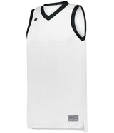 Russell (Team) YOUTH ELITE BASKETBALL JERSEY POWERED BY COOLCORE® 5R3CHB WHITE/BLACK S