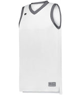 Russell (Team) YOUTH ELITE BASKETBALL JERSEY POWERED BY COOLCORE® 5R3CHB WHITE/STEALTH S