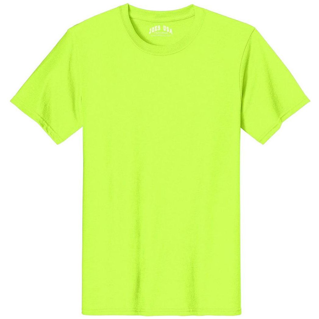 Joe's USA - Versatile 50/50 Cotton/Poly T-Shirts - Safety Green T-Shirts Joe's USA Safety Green (50/50 Cotton Poly) Small