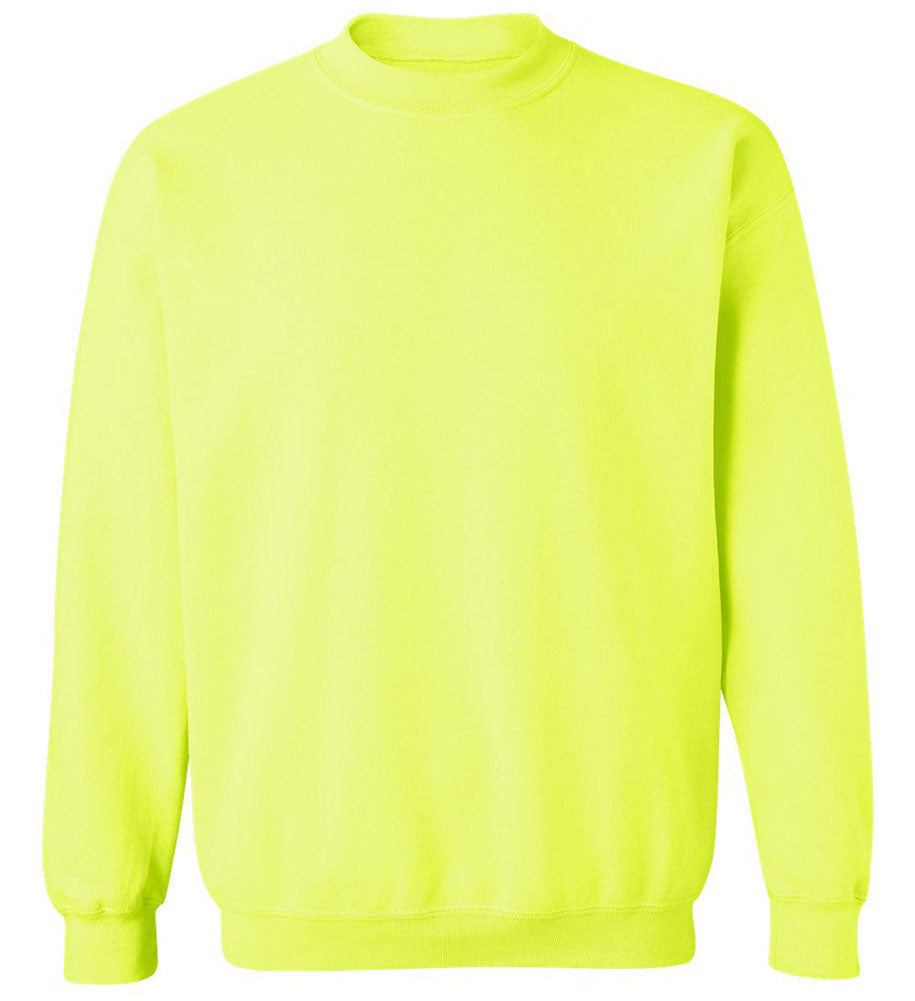 Joe's USA Men's Essential Fleece Crewneck Sweatshirt Joe's USA Small Safety Green