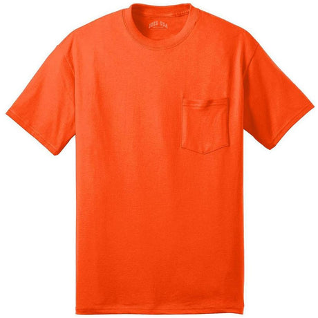 Mens Tall 50/50 Cotton/Poly T-Shirt with Pocket Tall Joe's USA