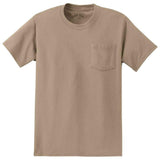 Joe's USA Mens Pocket Tee's 6.1-ounce, 100% Cotton T-Shirts - Sand T-Shirts Joe's USA Sand Small
