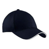 Sandwich Bill Cap. Navy/White Hats