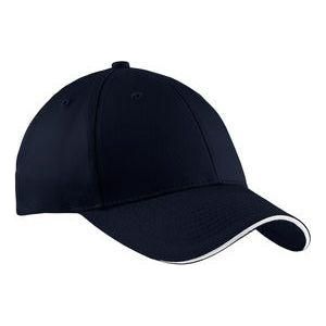 Sandwich Bill Cap. Navy/White Hats