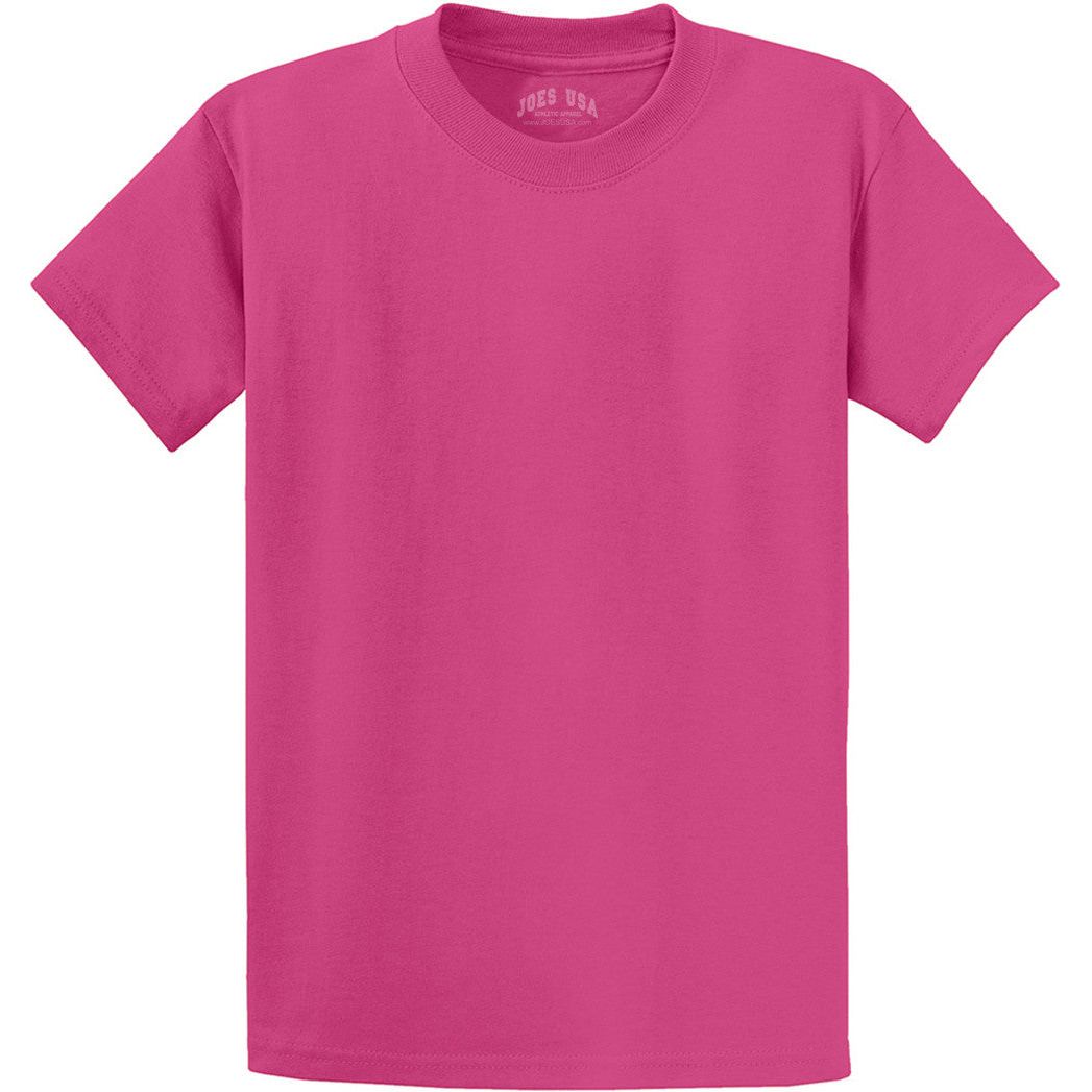 Men's Durable 100% Heavyweight Cotton T-Shirts in Regular, Big, and Tall Sizes Joe's USA Men's Apparel - Sangria