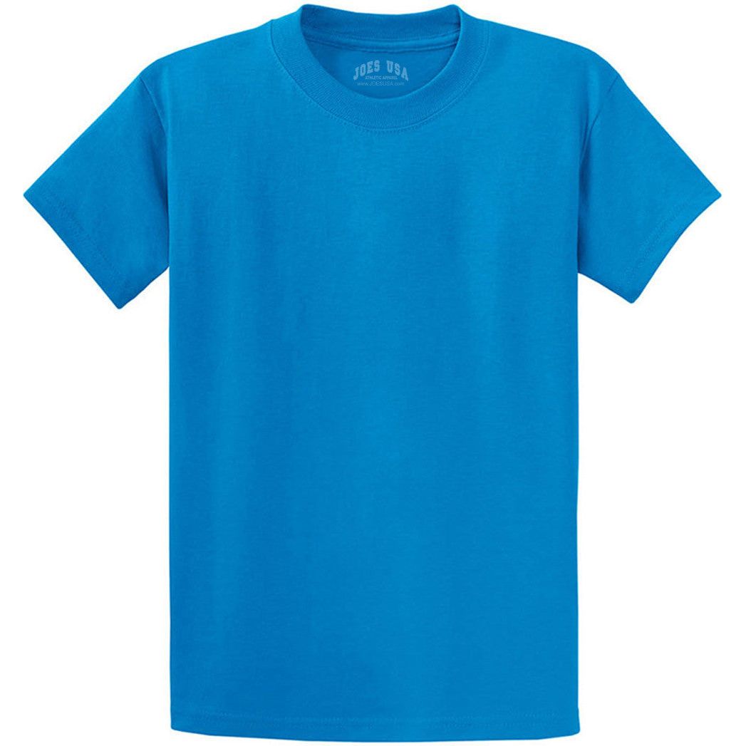 Men's Durable 100% Heavyweight Cotton T-Shirts in Regular, Big, and Tall Sizes Joe's USA Men's Apparel - Sapphire