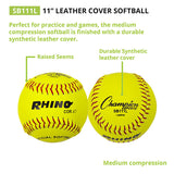 Champion Sports 11" LEATHER CORK CORE SOFTBALL