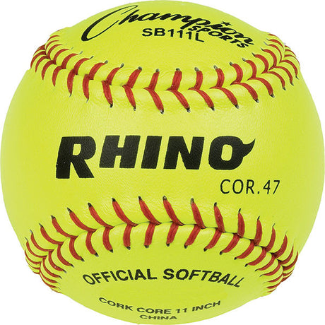 11" LEATHER CORK CORE SOFTBALL