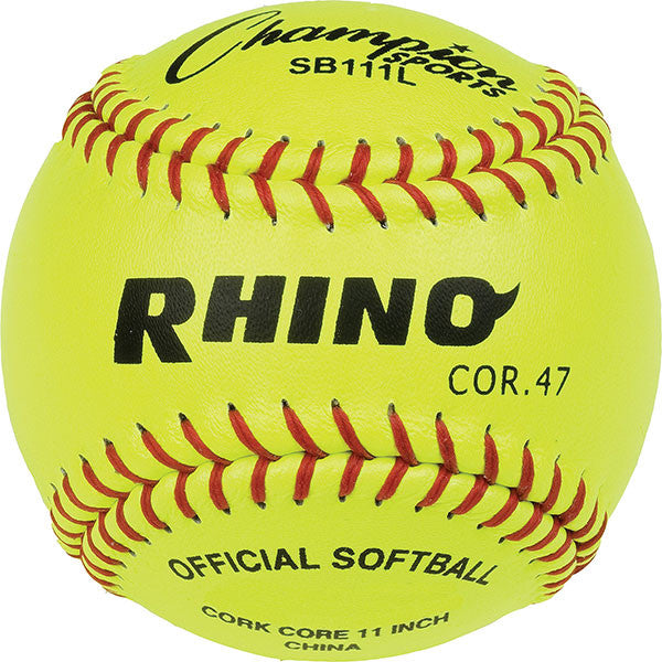 11" LEATHER CORK CORE SOFTBALL